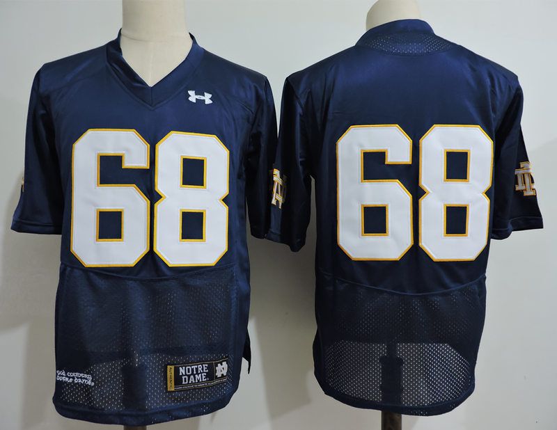 Men Norte Dame Fighting Irish #68 No Name Blue Elite 2025 NCAA Jersey->ncaa teams->NCAA Jersey